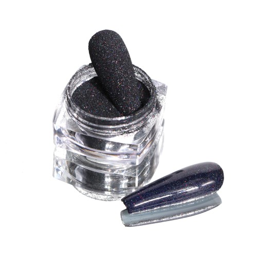 Komilfo spangles 001, size 0.1 mm, (black, hologram), 2.5 g