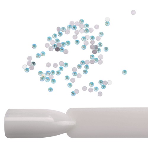 Komilfo rhinestones (pack of 100), Aquamarine AB, size 4