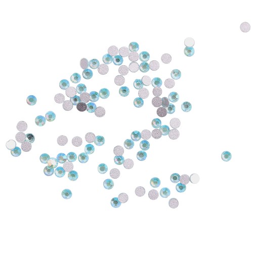 Komilfo rhinestones (pack of 100), Aquamarine AB, size 4 Komilfo rhinestones (pack of 100), Aquamarine AB, size 4
