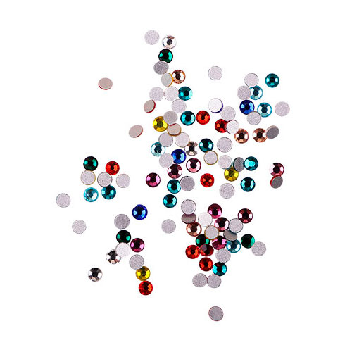 Komilfo rhinestones, mix (pack of 100), multi-colored, size 5 Komilfo rhinestones, mix (pack of 100), multi-colored, size 5