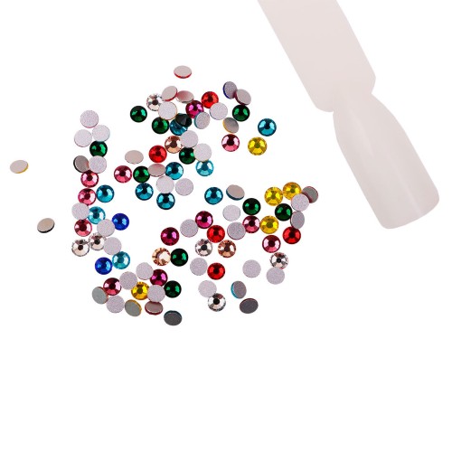 Komilfo rhinestones mix (pack of 100), multicolored, size 10