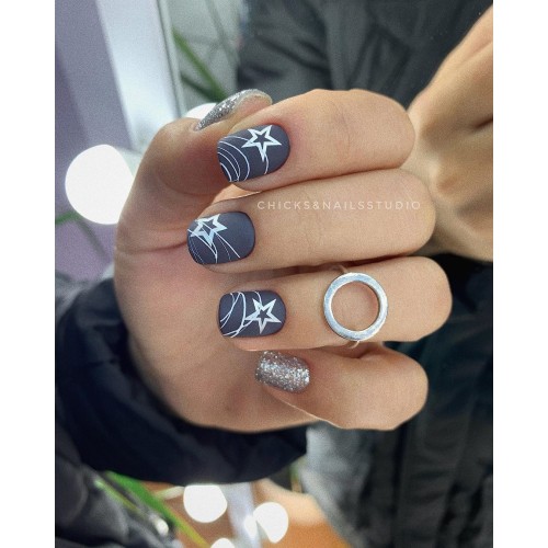 Гель-лак Komilfo Deluxe Series №D103 (темный сине-серый, эмаль), 8 мл