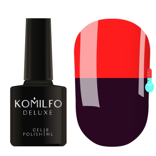 Gel Polish Komilfo DeLuxe Termo C008 (purple, when heated – red), 8 ml Gel Polish Komilfo DeLuxe Termo C008 (purple, when heated – red), 8 ml