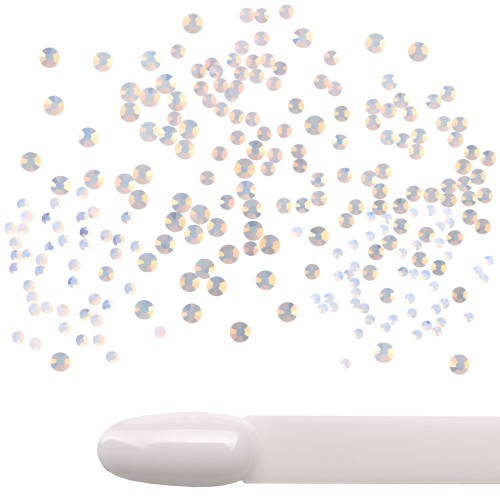 Mix White Opal rhinestones (1400 pcs per pack, different sizes)