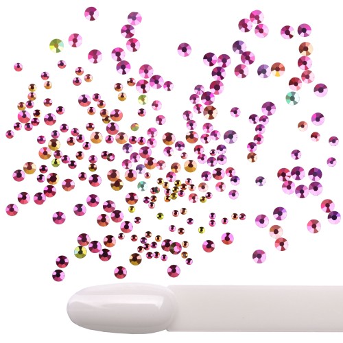 Komilfo rhinestones Rainbow, mix size (1400 pcs per pack)