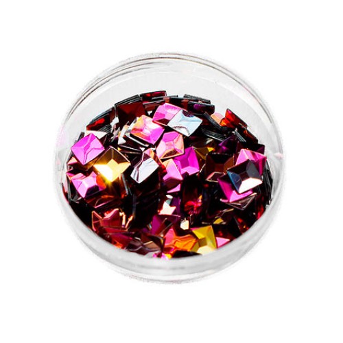 Komilfo 3D Dragon Scale №010, square, Rainbow, (1 g) Komilfo 3D Dragon Scale №010, square, Rainbow, (1 g)