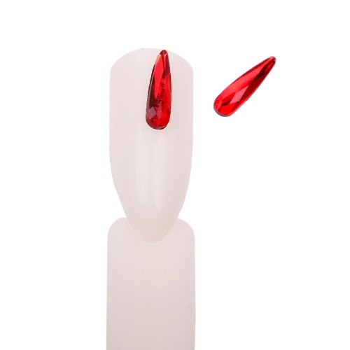 Komilfo Teardrop stones big (3×10 mm) Red, 2 pieces