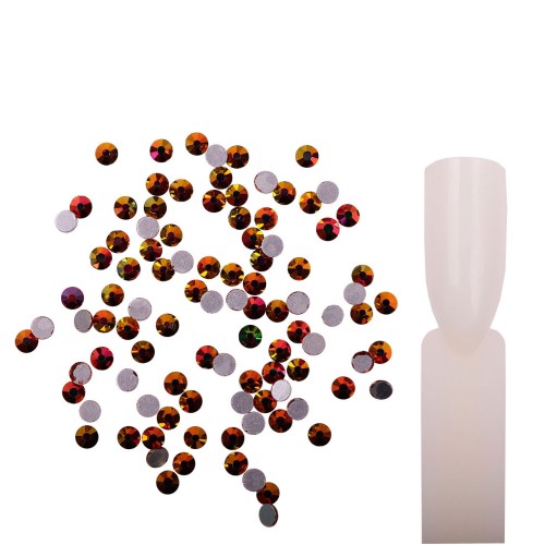 Komilfo rhinestones Rainbow Gold, size 10 (100 pcs per pack)