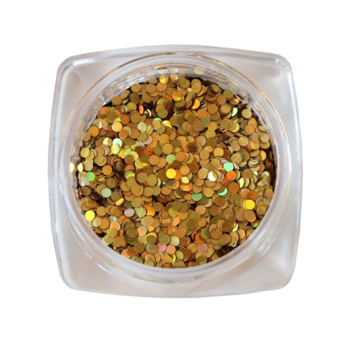Komilfo disco design №031, gold, hologram, 1 mm, (1 g)