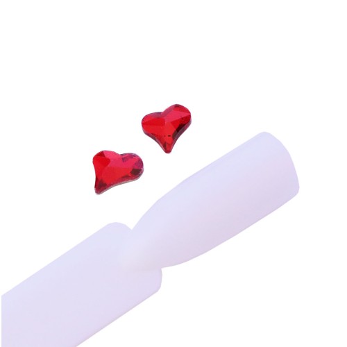 Komilfo Uneven Heart Stones (6×7 mm) Red (2 pcs)