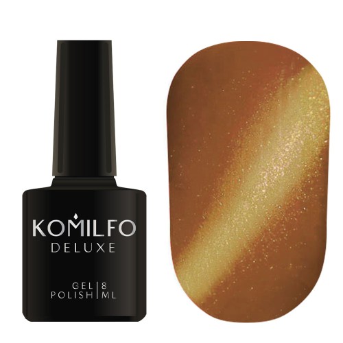 Gel Polish Komilfo Fantasy Cat’s Eye 104 (olive brown, magnetic), 8 ml Gel Polish Komilfo Fantasy Cat’s Eye 104 (olive brown, magnetic), 8 ml