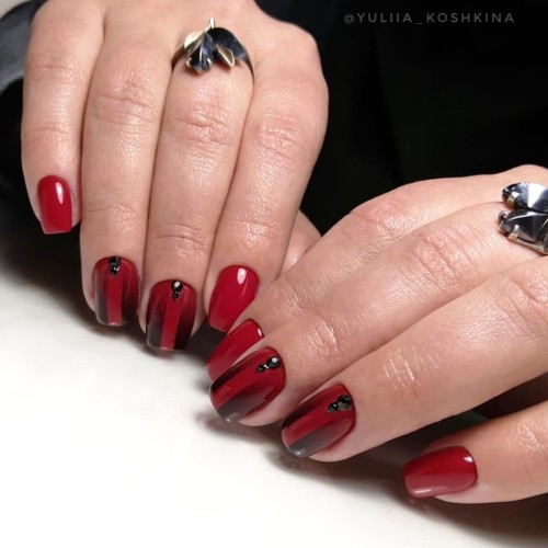 Gel Polish Komilfo Deluxe Series D087 (dark red, enamel), 15 ml