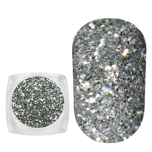 Komilfo spangles 102G, size 0.4 mm, (silver) E, 2.5 g Komilfo spangles 102G, size 0.4 mm, (silver) E, 2.5 g