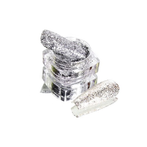 Komilfo spangles 102G, size 0.4 mm, (silver) E, 2.5 g