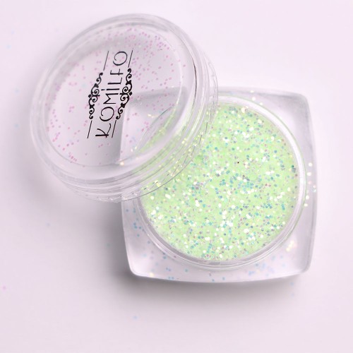 Komilfo photochromic spangles 008, size 0.4 mm, (green/gray photochrome) 2.5 g