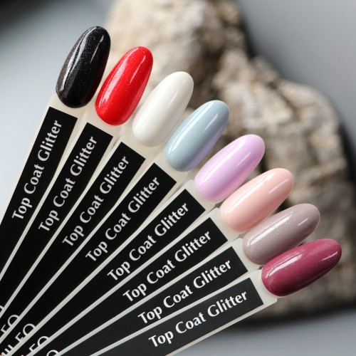 Komilfo Glitter Top – top for gel polish with glitter without sticky layer, 15 ml