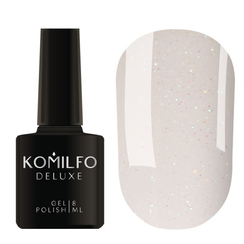 Gel Polish Komilfo Moon Crush 005 (milky, green-blue-gold sparkles, translucent), 8 ml Gel Polish Komilfo Moon Crush 005 (milky, green-blue-gold sparkles, translucent), 8 ml