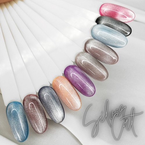 Gel Polish Komilfo 9D Cat’s eye Silver, 8 ml