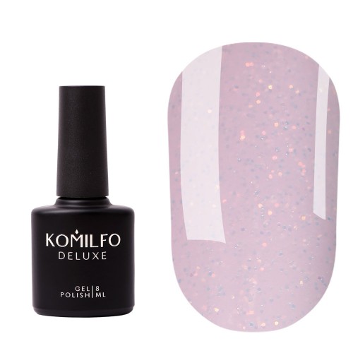 Komilfo Moon Crush Base 104 (pale pink, gold sequins, translucent), 8 ml Komilfo Moon Crush Base 104 (pale pink, gold sequins, translucent), 8 ml