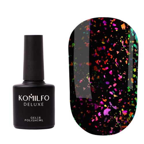 Komilfo No Wipe Chameleon Top – top without a sticky layer with unicorn flakes, 8 ml Komilfo No Wipe Chameleon Top – top without a sticky layer with unicorn flakes, 8 ml