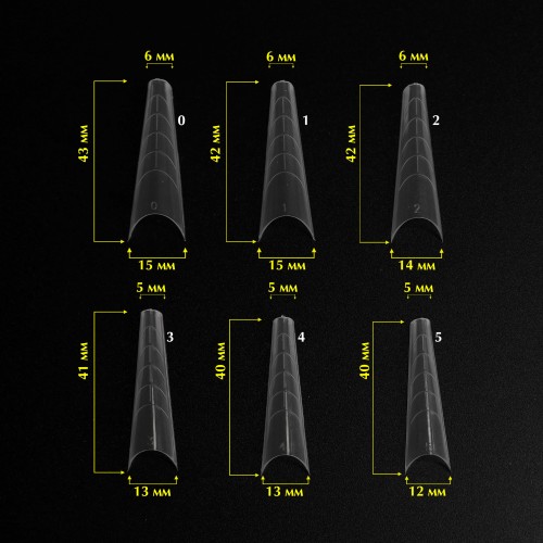 Komilfo Top Nail Forms, Gothic – Top Nail Forms, Gothic Almond, 120 Pieces