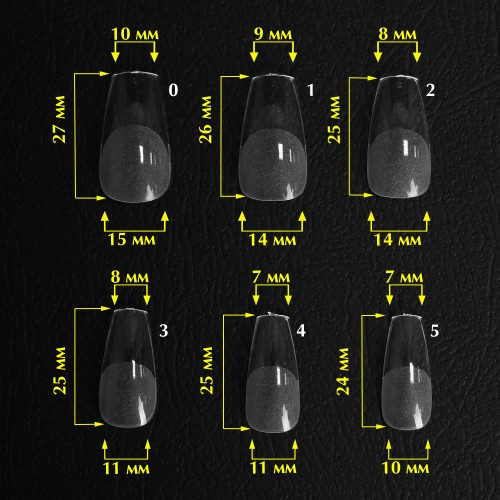 Komilfo SoFast Nail Forms Ballerina Medium, 240 pcs