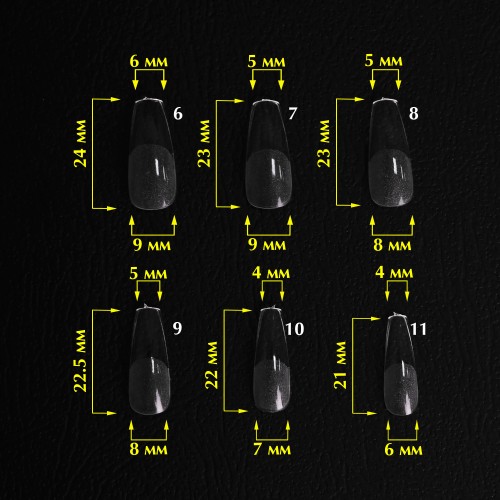 Komilfo SoFast Nail Forms Ballerina Medium, 240 pcs