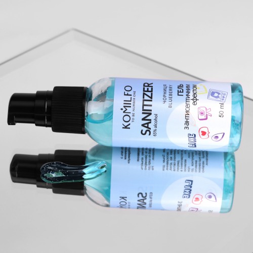 Komilfo Hand Sanitizer, Blueberry – gel with an antiseptic effect, Blueberry, 50 ml