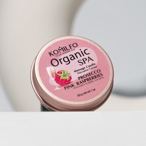 Massage candle Komilfo Massage Candle – Prosecco Pink Raspberries, 30 g