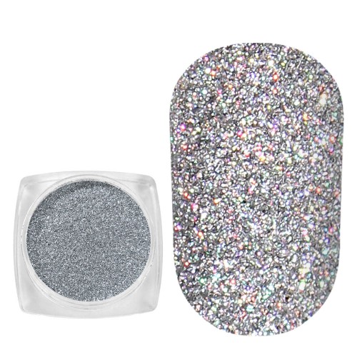 Komilfo spangles 002, size 0.1 mm, (silver, hologram), 2.5 g