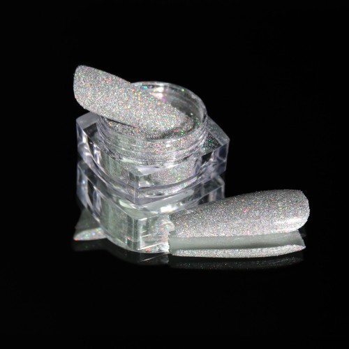 Komilfo spangles 002, size 0.1 mm, (silver, hologram), 2.5 g