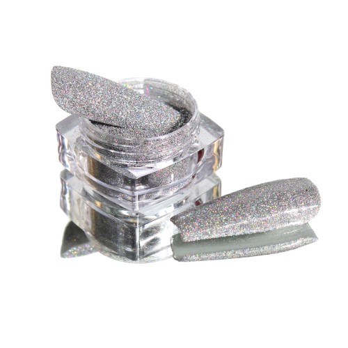 Komilfo spangles 002, size 0.1 mm, (silver, hologram), 2.5 g