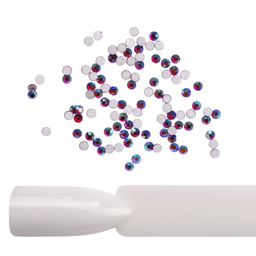 Komilfo rhinestones Dk.siam AB (dark red, chameleon), size 5 (100 pieces per pack)