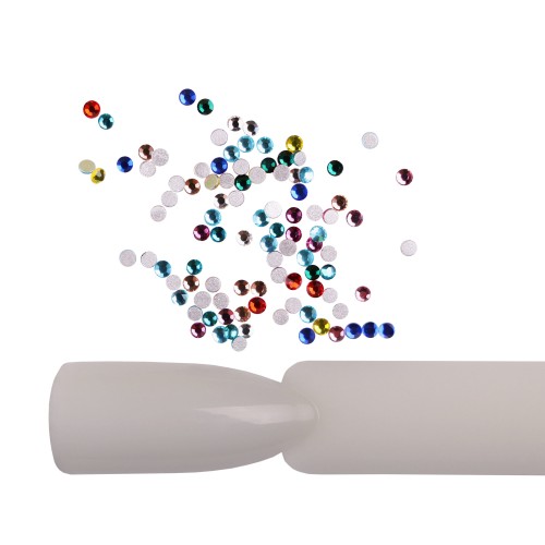 Komilfo rhinestones mix (pack of 100), multicolored, size 3