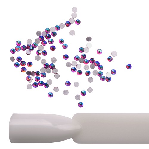 Komilfo rhinestones (pack of 100), Fuchsia AB, size 5