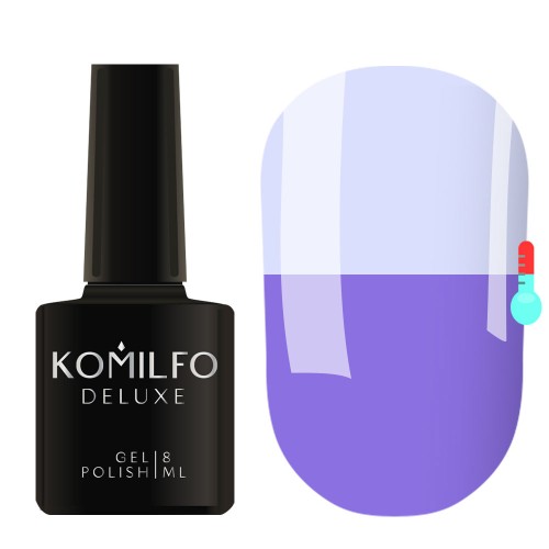 Gel Polish Komilfo DeLuxe Termo C019 (deep blue, when heated – pale blue), 8 ml Gel Polish Komilfo DeLuxe Termo C019 (deep blue, when heated – pale blue), 8 ml