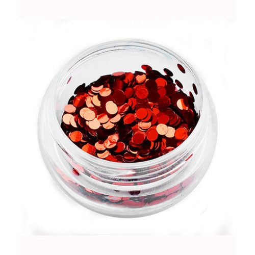 Komilfo disco design №007, red, 2 mm, (1 g) Komilfo disco design №007, red, 2 mm, (1 g)