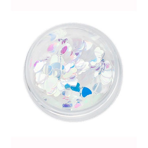 Komilfo disco design №022, triangles, hologram, with a silver-blue tint, 3 mm, (1 g)