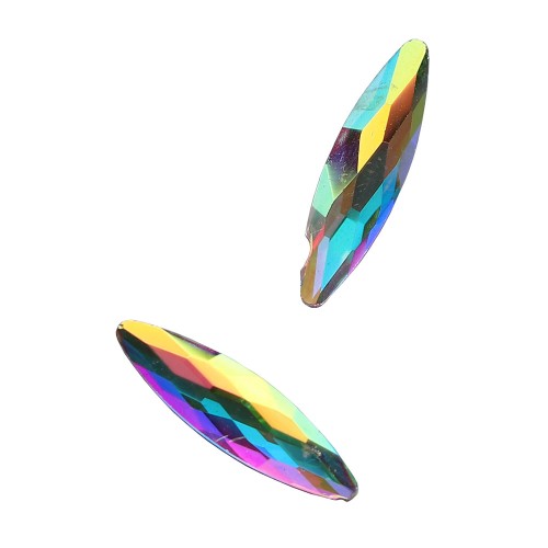 Komilfo Stones Boat long (3×10 mm) Crystal AB, 2 pcs.