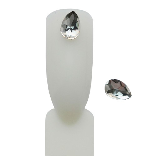 Komilfo Teardrop stones full (4×6 mm) Crystal, 2 pieces