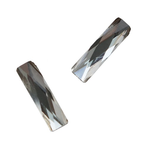 Komilfo Rectangle long stones (2×9 mm) Crystal, 2 pieces