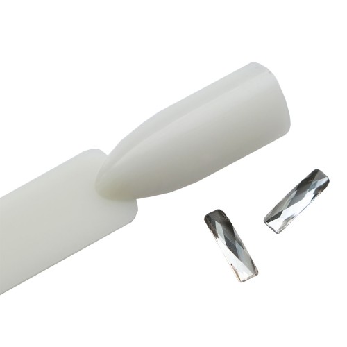 Komilfo Rectangle long stones (2×9 mm) Crystal, 2 pieces