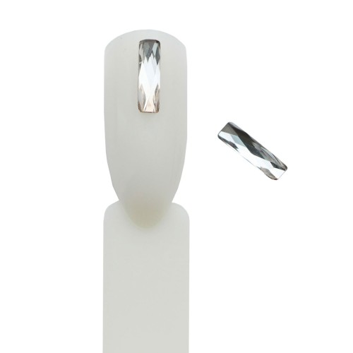 Komilfo Rectangle long stones (2×9 mm) Crystal, 2 pieces