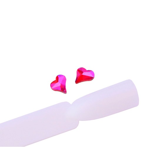 Komilfo Uneven Heart Stones (6×7 mm) Red AB (2 pcs)