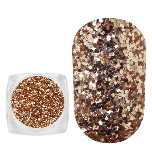 Komilfo spangles 110G, size 0.4 mm, (quiet gold) E, 2.5 g Komilfo spangles 110G, size 0.4 mm, (quiet gold) E, 2.5 g