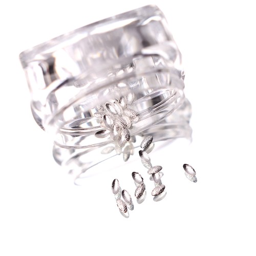 Komilfo texture rivets large oval 1.5*3 mm, silver, 50 pcs