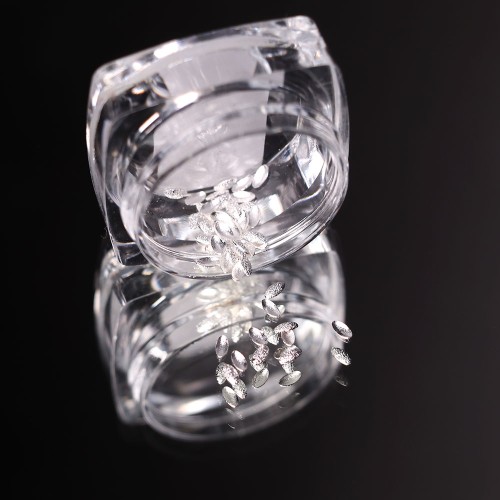 Komilfo texture rivets large oval 1.5*3 mm, silver, 50 pcs