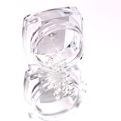 Komilfo texture rivets large oval 1.5*3 mm, silver, 50 pcs