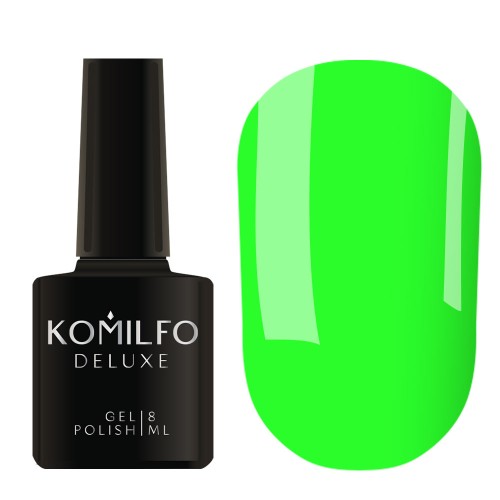 Gel Polish Komilfo Kaleidoscopic Collection K001 (light green, neon), 8 ml Gel Polish Komilfo Kaleidoscopic Collection K001 (light green, neon), 8 ml