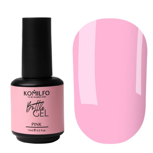 Komilfo Bottle Gel Pink with brush, 15 ml Komilfo Bottle Gel Pink with brush, 15 ml